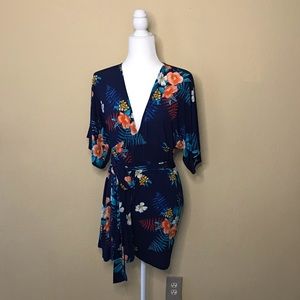 NWOT Express Tropical Romper Size M
